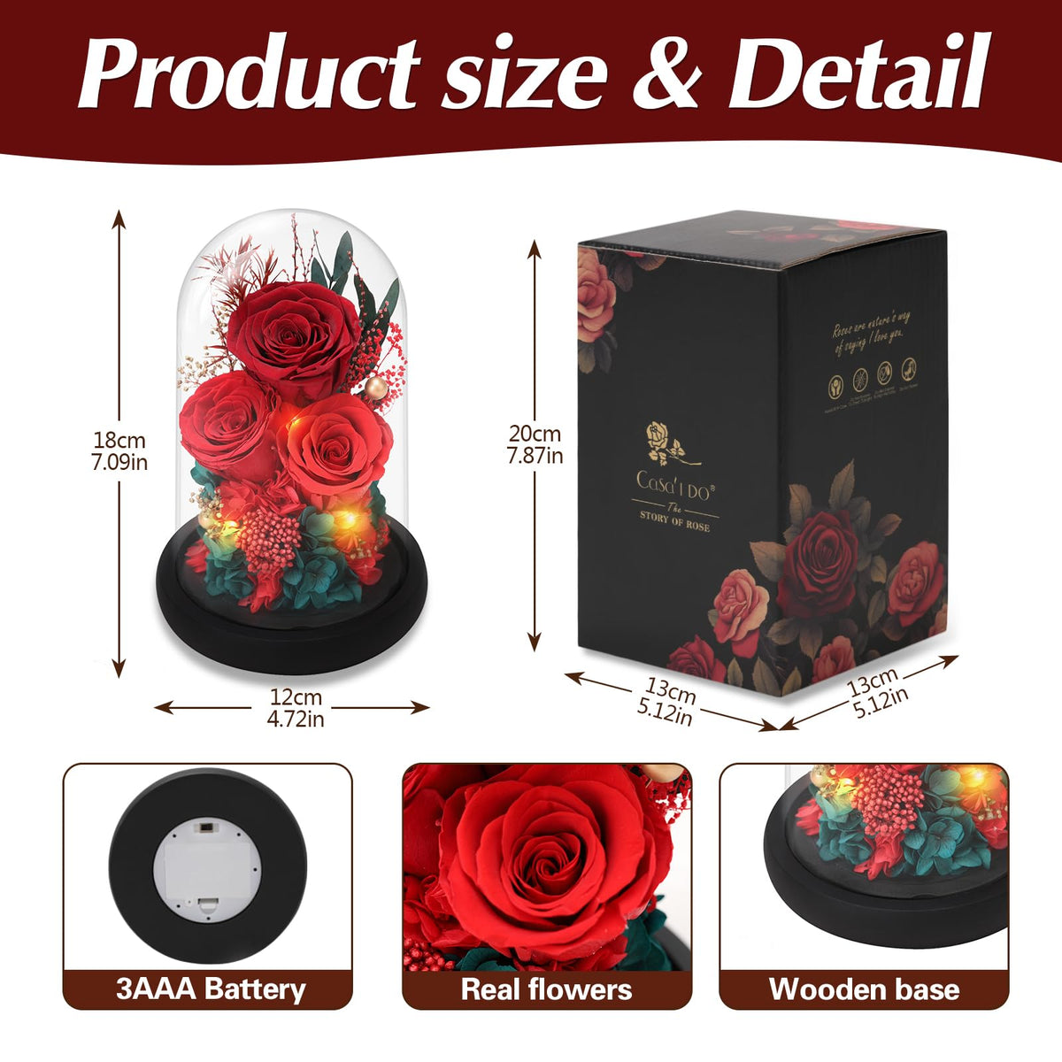 Casaido Mother's Day gift-ready rose display highlighting enduring beauty.