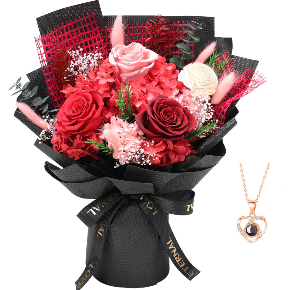 Casaido preserved red rose bouquet ready for delivery with everlasting beauty