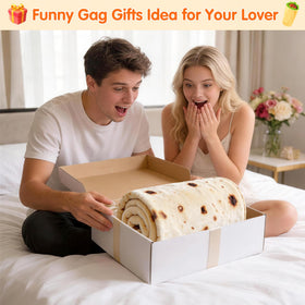 CASOFU Burrito Blanket with couple hug illustrates shared warmth.