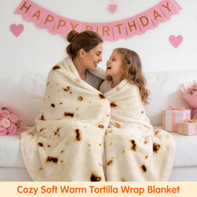 CASOFU Burrito Blanket fabric detail highlights soft 285GSM flannel texture.