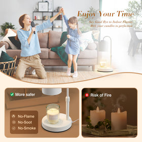 CASTLELIFE Candle Warmer Lamp height-adjustable pole lets you fine-tune warmth and scent release.