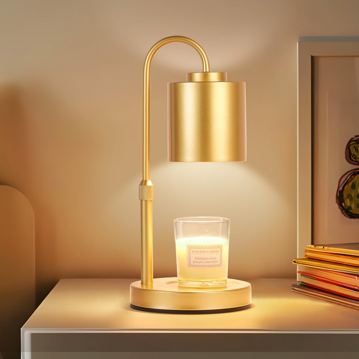 CASTLELIFE Candle Warmer Lamp with timer and dimmer for safe, customizable fragrance.