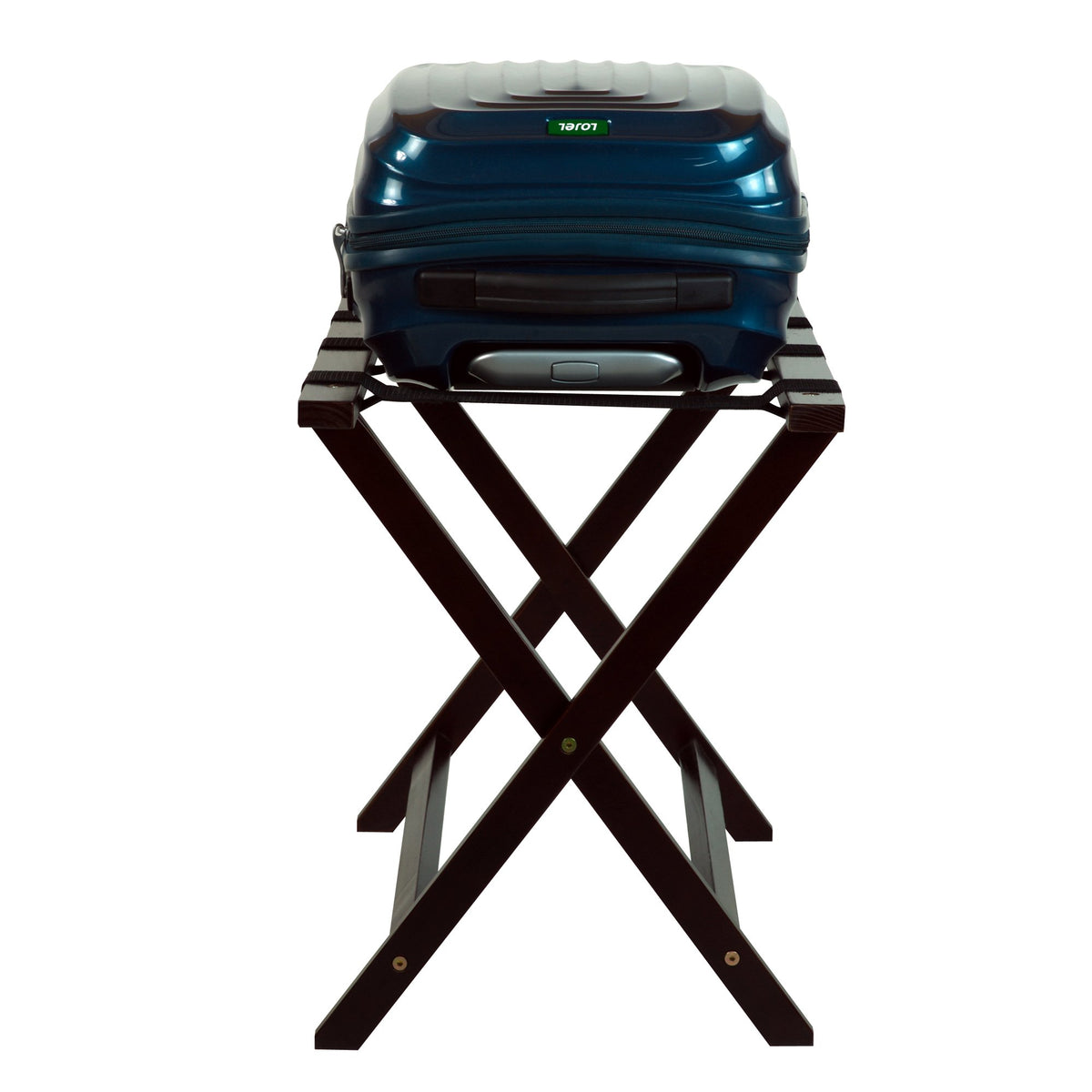Casual Home luggage rack close-up of reinforced straps for durability