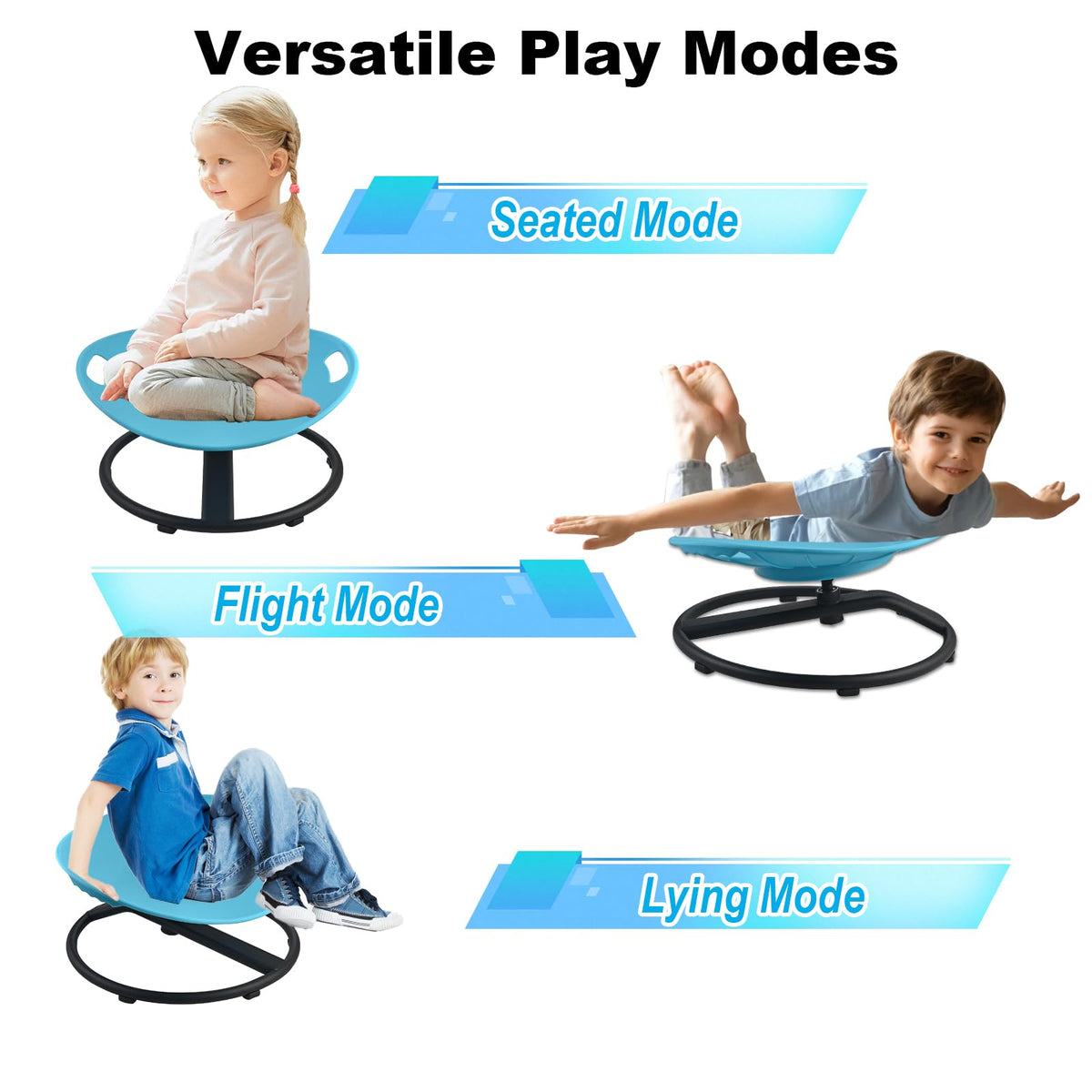 Casuenia spinning chair family bonding through interactive play sessions.