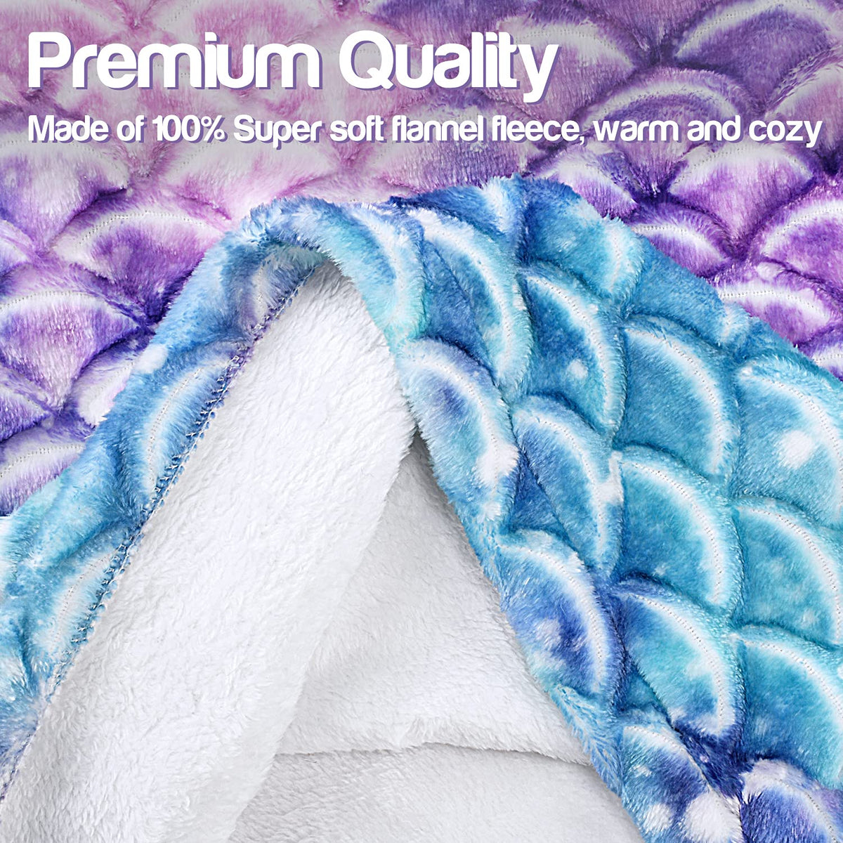 Catalonia mermaid-tail blanket showcases fish-scale detail for magical bedtime