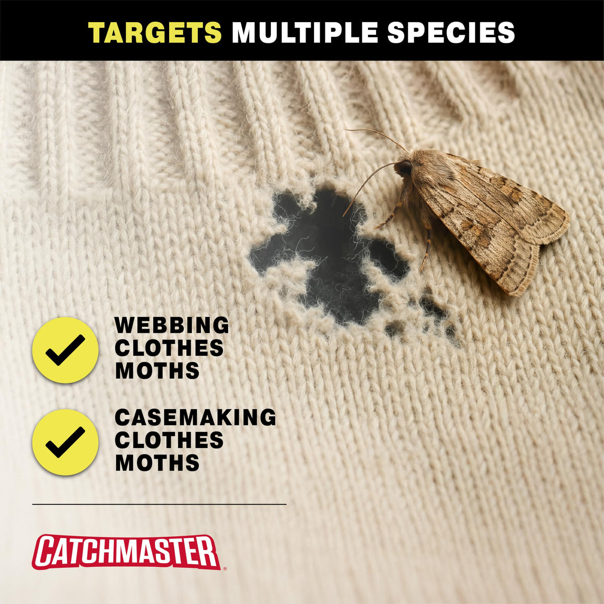 Catchmaster six-pack packaging offers convenient multi-room textile protection.