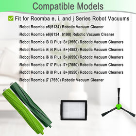 CauYien Roomba edge-sweeping brushes reach along walls for cleaner edges.