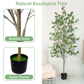 Caxchiling black planter pairs with the tree for a complete display.