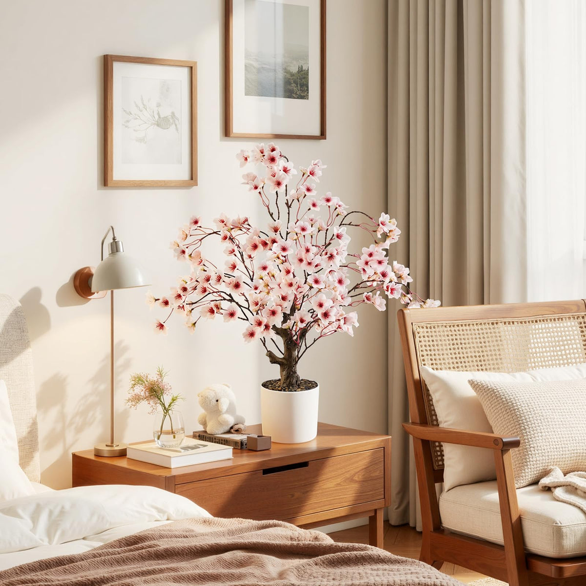 Caxchiling pink sakura tree 2ft compact centerpiece for cozy spaces