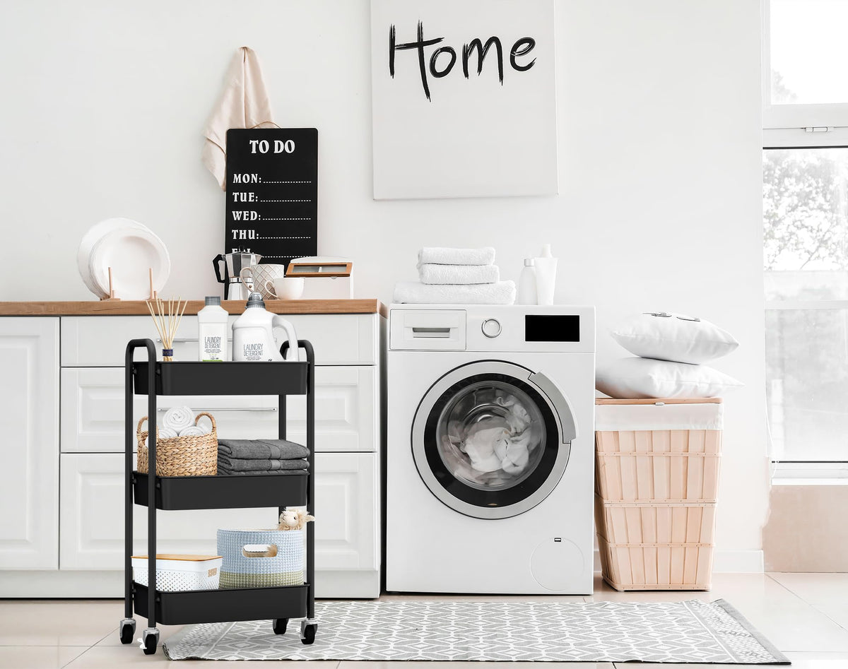 CAXXA cart nursery setup helps tidy toys and supplies