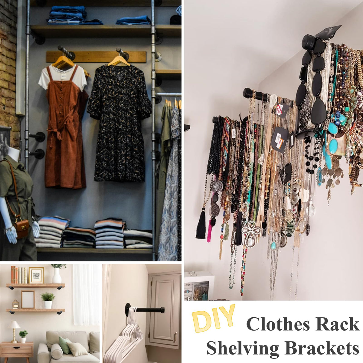 Cazzon clothes hangers on rack demonstrate space-saving organization.