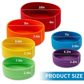 Cazzon small baskets rainbow on counter for quick access to essentials