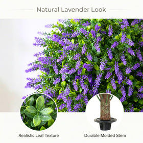 CAZZOVA lavender topiary ball on porch for year-round curb appeal.