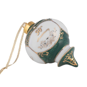 CBE Happy 50th Anniversary ornament ships gift-ready in a protective box for gifting.
