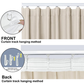 Cbsroro beige ceiling track curtain ready for flexible layouts