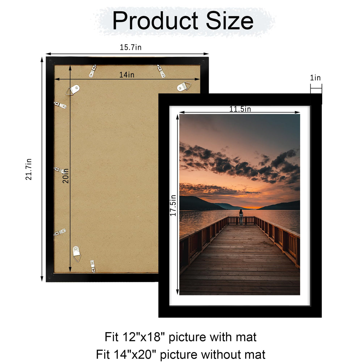 ccdcc 14x20 poster frame two-pack wall-mount horizontal option