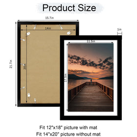 ccdcc 14x20 poster frame two-pack wall-mount horizontal option