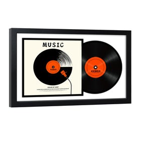ccdcc 16.5x25 vinyl display frame with tempered glass shows a 12x12 LP cover clearly for a dust-free display