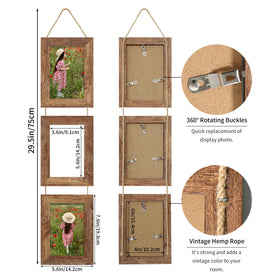 ccdcc collage frame back with swivel buckle for quick photo changes.