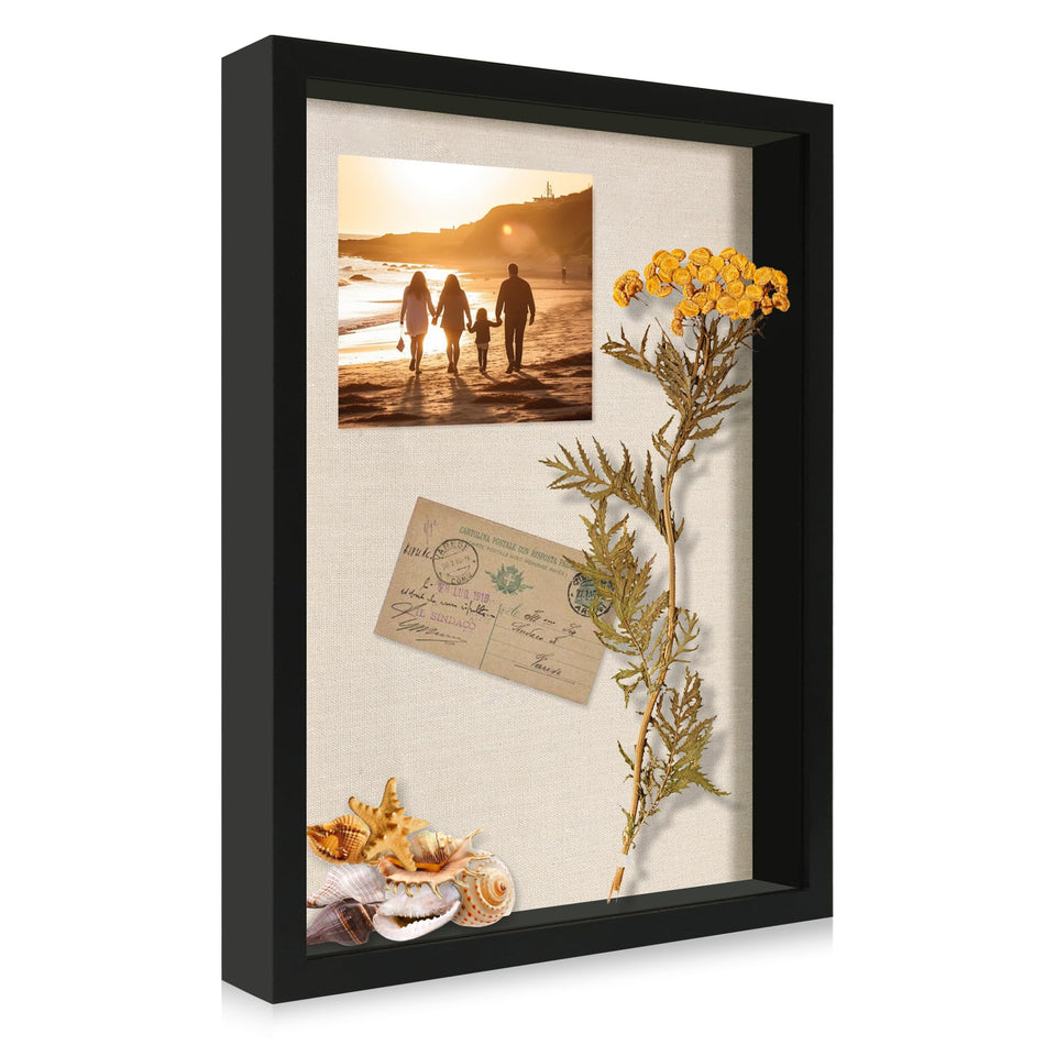 CCDCC shadow box 12x16 front view with tempered glass for protected keepsakes.