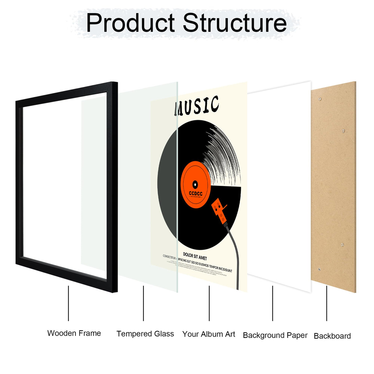 ccdcc tempered glass cover protects your album while reducing glare.
