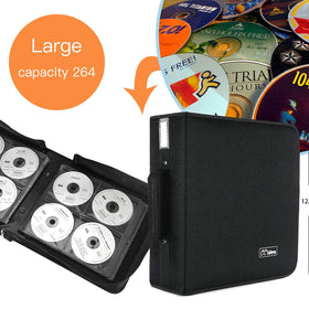 CCidea case opened to reveal circular sleeves and internal capacity