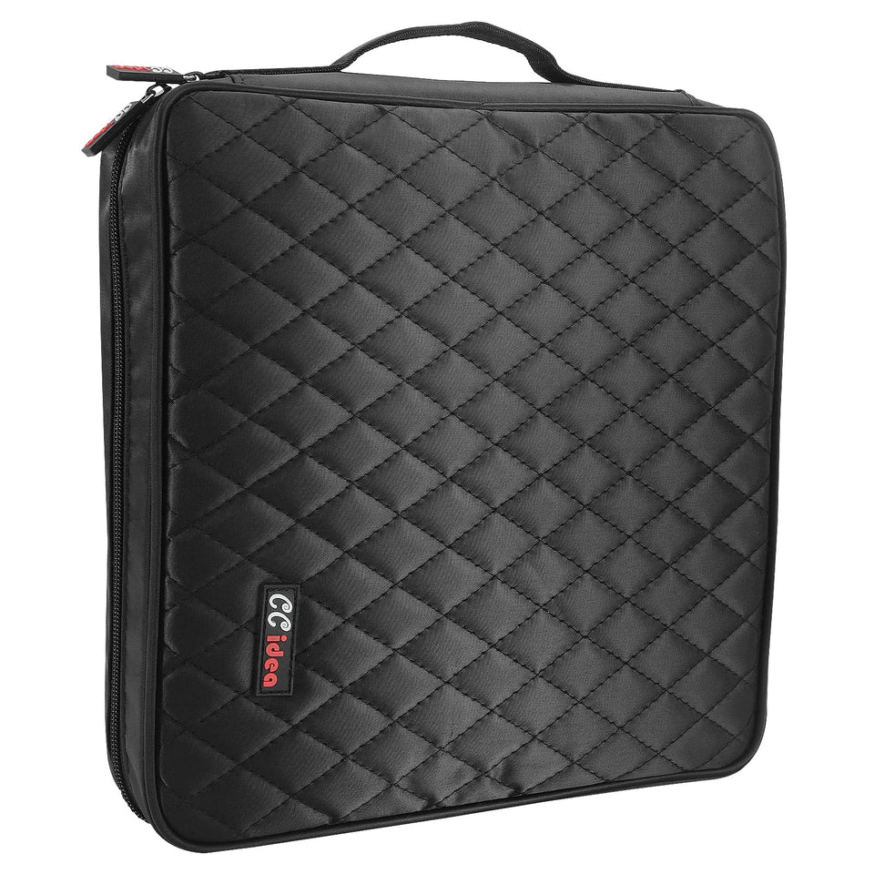CCidea CD/DVD Case Holder with 40-slot capacity, ideal for car or travel organization.