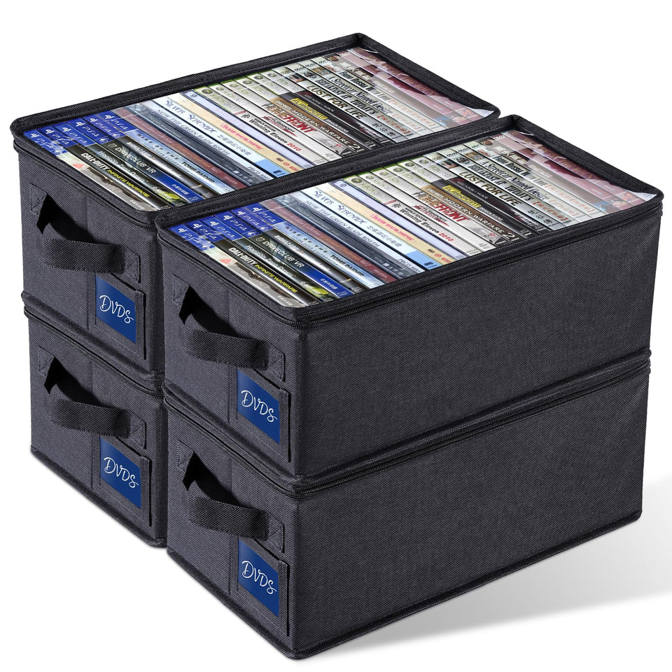 CCidea DVD storage box with clear window for quick viewing of discs