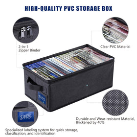 CCidea foldable DVD storage box design for flat, compact storage