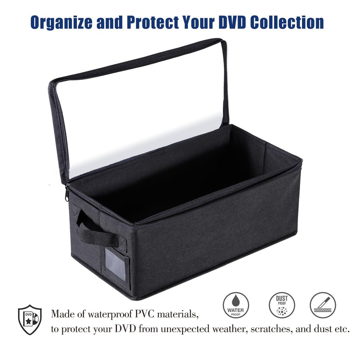 CCidea stackable DVD storage box maintains shape under heavy load