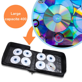 CCidea portable DVD wallet with handle ready for travel.