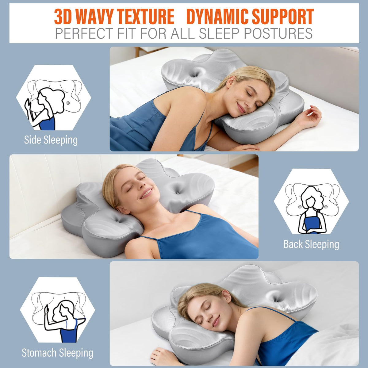 CCidea memory foam core provides balanced neck and head support
