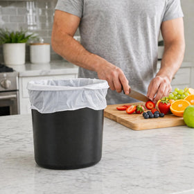 CCLINERS durable 4 gallon trash bag in office bin with leak resistance.