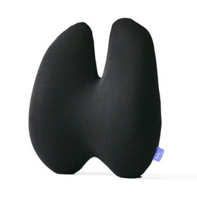 C CUSHION LAB black-lumbar-pillow blends with most interiors and chairs