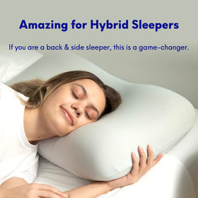 C CUSHION LAB Deep Sleep Pillow dual-density foam delivers adaptive support for comfortable positioning.