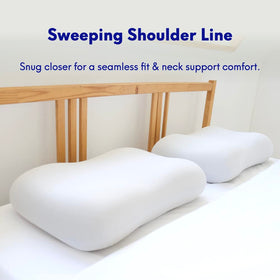 C CUSHION LAB Deep Sleep Pillow soft top layer provides cloud-like cushioning.