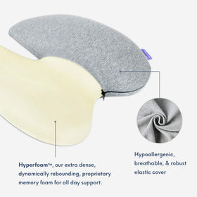 ccushion-lab Hyperfoam memory foam delivers firm, enduring comfort.
