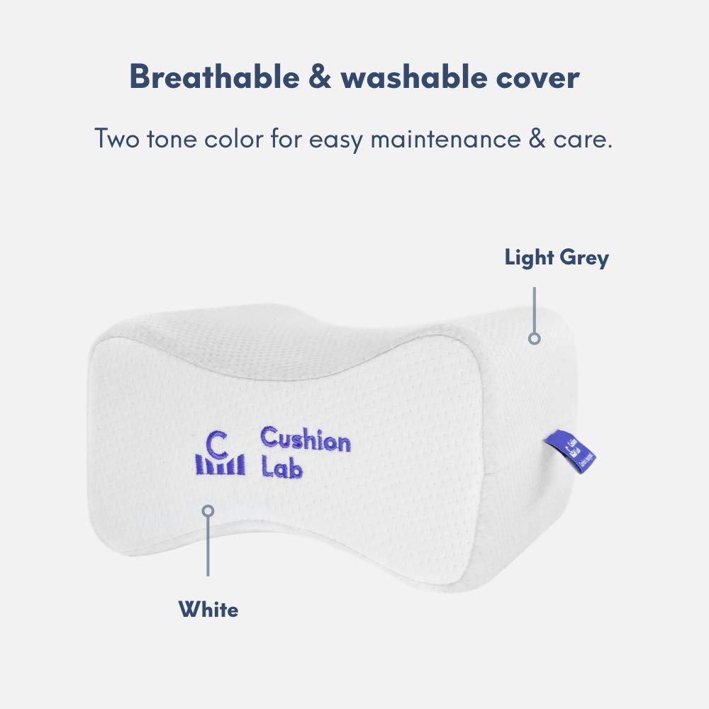 C CUSHION LAB knee pillow aids pregnancy sleep with leg and hip comfort.