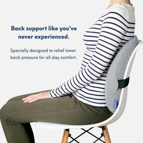 C CUSHION LAB patented multi-region back support shown supporting mid-back while driving