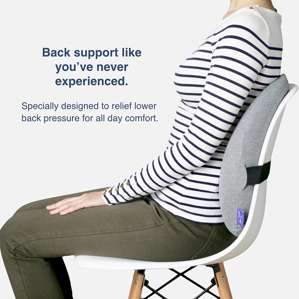 C CUSHION LAB patented-multi-region-back-support aligns spine on chairs and car seats