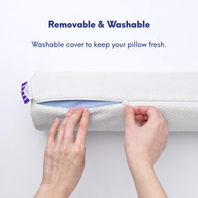C CUSHION LAB travel bag accompanies the neck-roll pillow.
