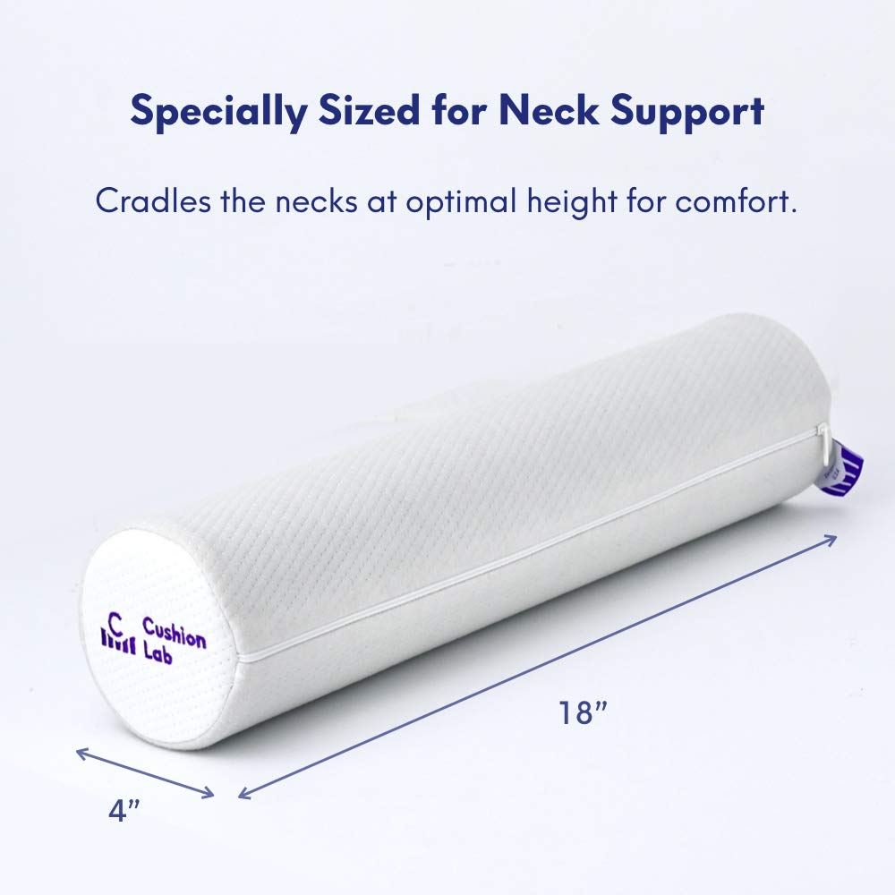 C CUSHION LAB neck roll under knees for back sleeping relief.