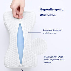 C CUSHION LAB large-size knee pillow provides extra support at 11x8.5x6.5 inches.