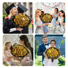 CCYXSHOW durable PE glitter roses designed for multiple celebrations.