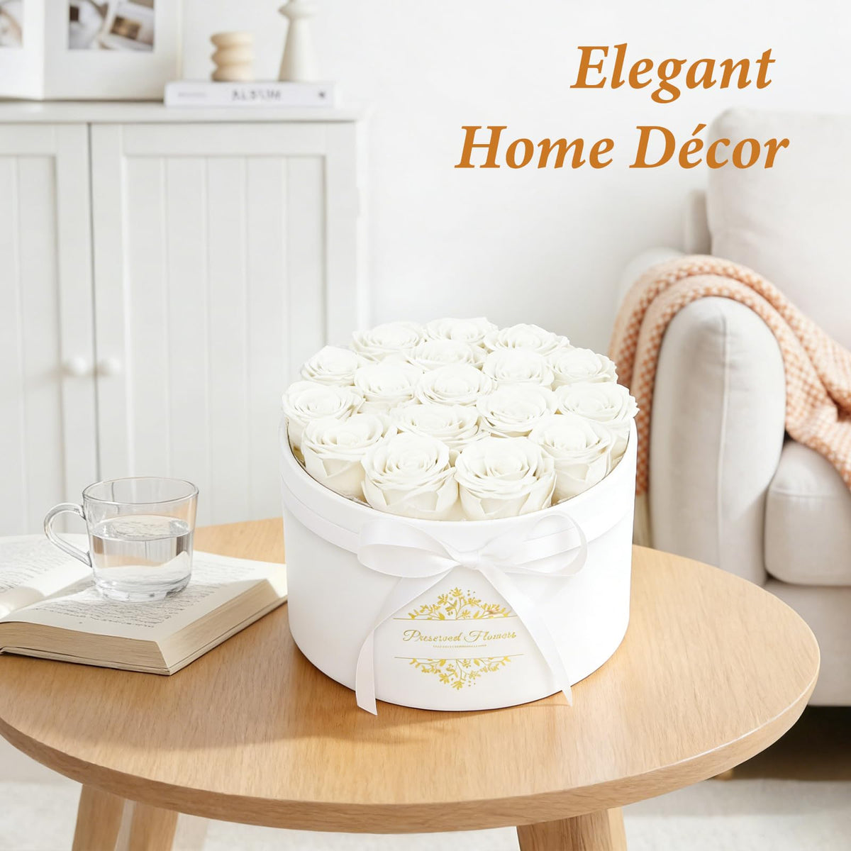 cdco home decor preserved roses elevate dressing table with romantic charm.