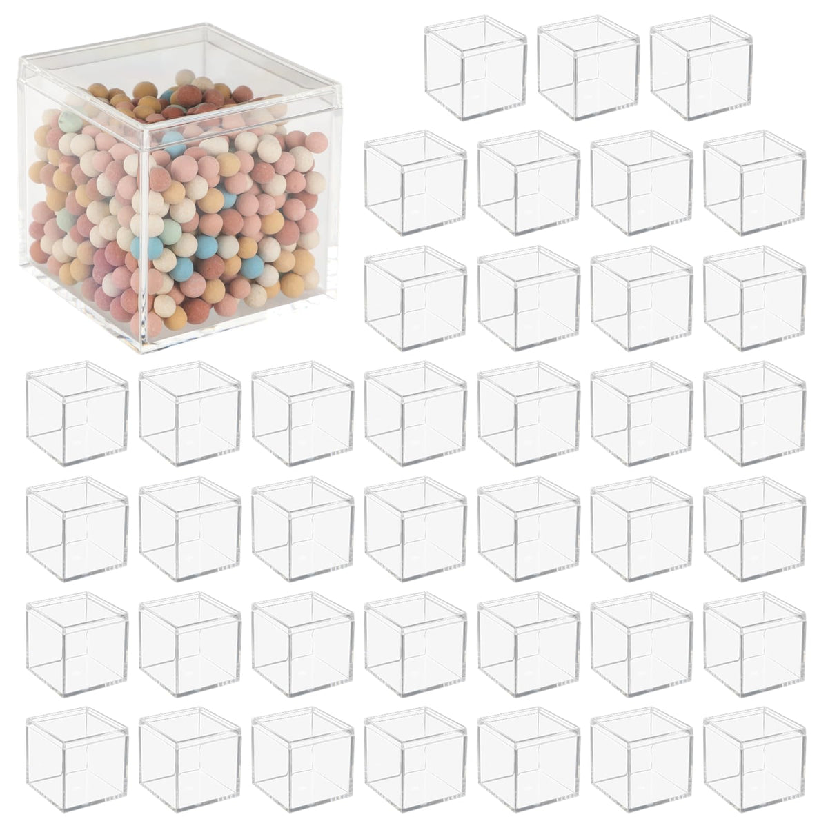 CDOKY clear display boxes front view show items at a glance.
