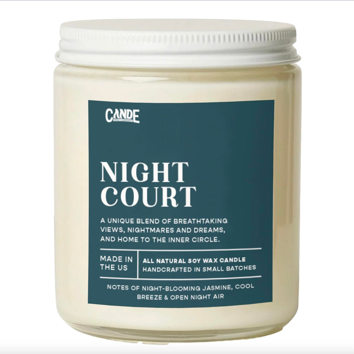 CE Craft Night Court Candle with Jasmine and Cool Breeze creates a soothing reading nook ambiance.