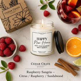 CEDAR CRATE MARKET 100 percent soy wax for clean burn and lasting ambiance