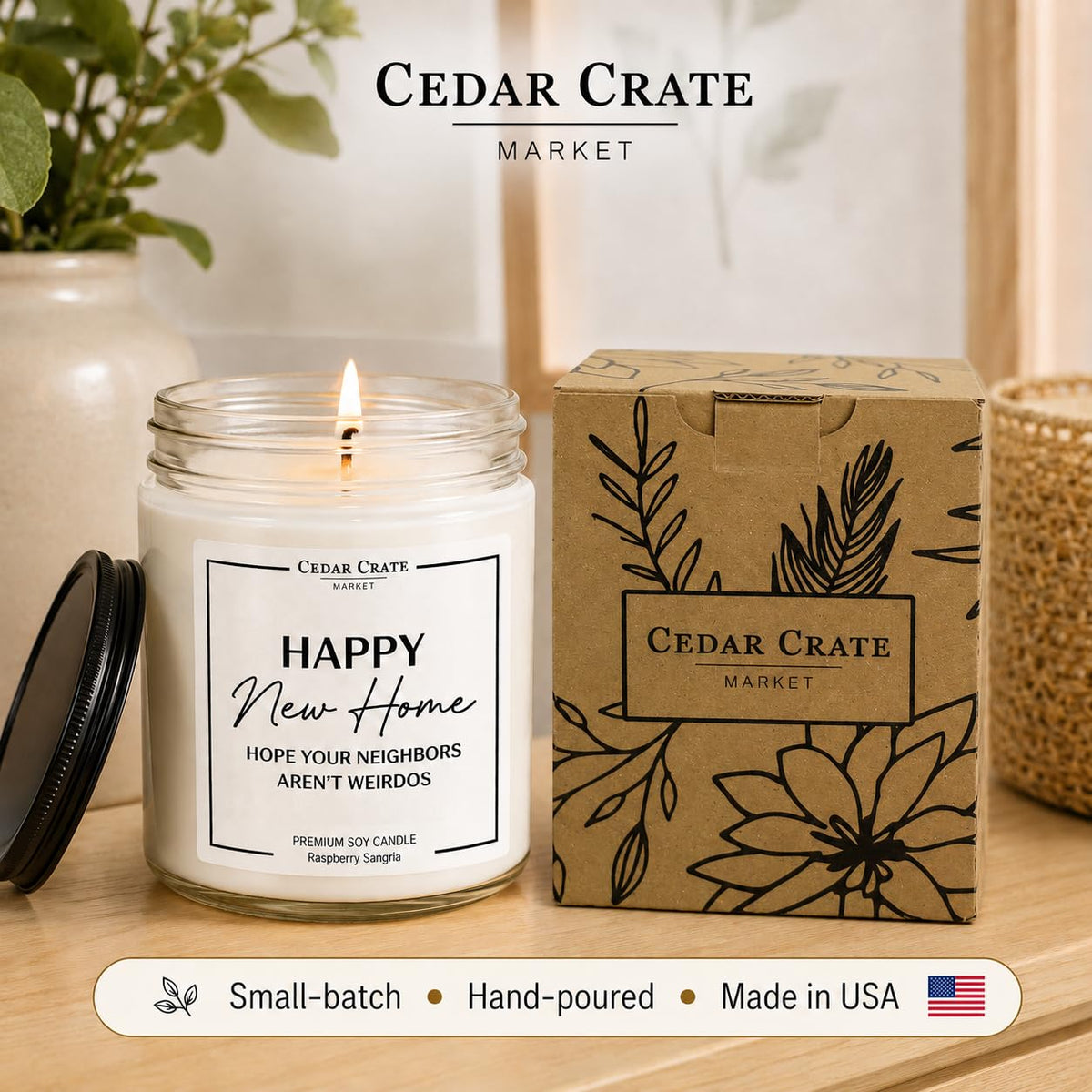 CEDAR CRATE MARKET made in USA in small batches supports craftsmanship
