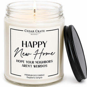 CEDAR CRATE MARKET Raspberry Sangria candle enhances cozy evenings in a new home